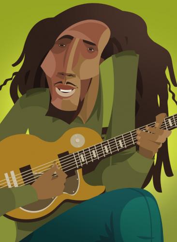 Caricature Bob Marley