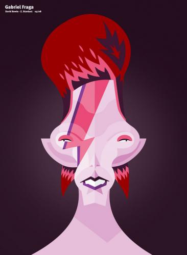 Cartoon David Bowie