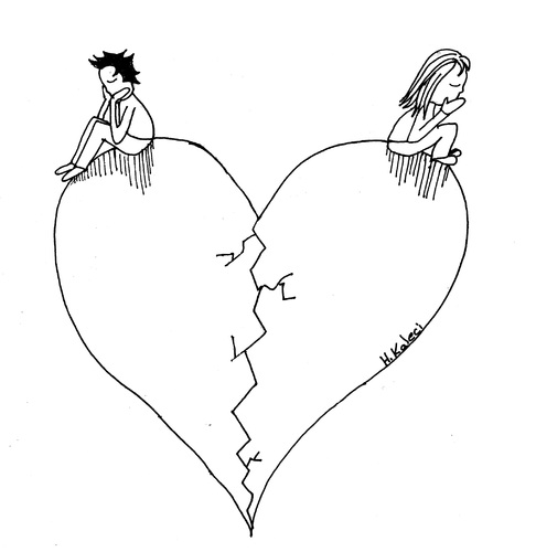 Cartoon: broken heart (medium) by kaleci tagged cypriot