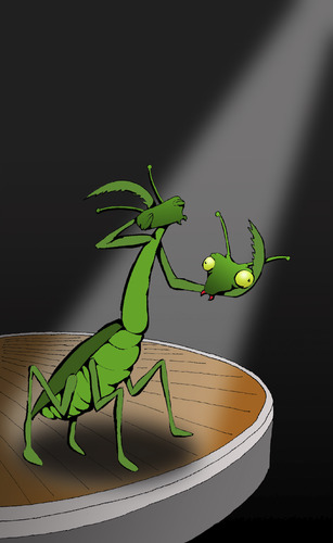 Praying Mantis... By berk-olgun | Media & Culture Cartoon | TOONPOOL