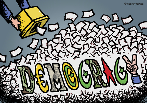 Democracy after election By svitalsky | Politics Cartoon | TOONPOOL