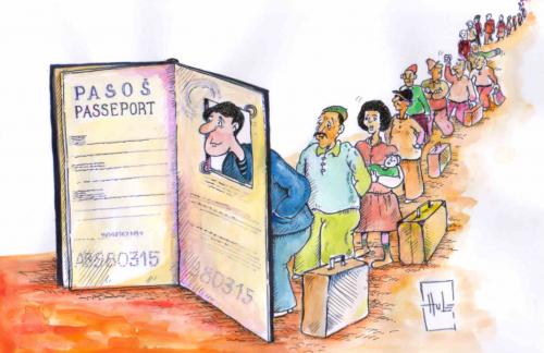 passport By Hule | Politics Cartoon | TOONPOOL