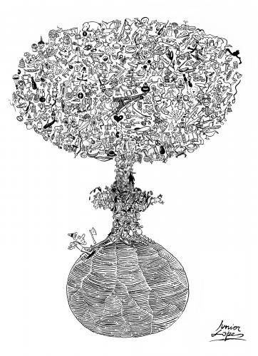 Cartoon: bombastic (medium) by juniorlopes tagged ecology,cartoon