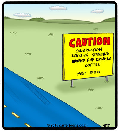 Caution Cartoon