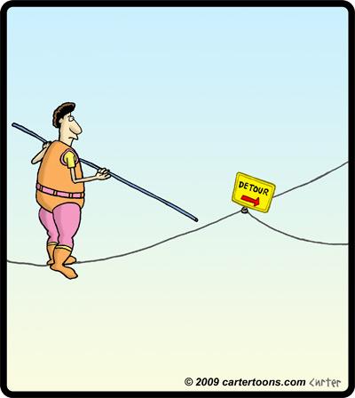 Tightrope Cartoon