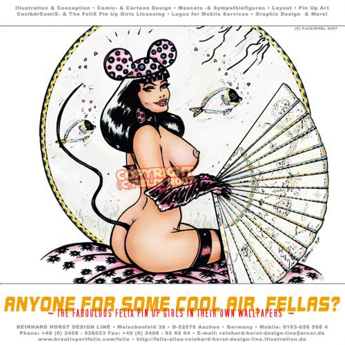 Pin Up Cartoon. Cartoon: The FeliX Pin Up