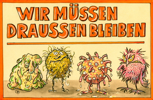 Cartoon: Keimfreie Zone (medium) by GB tagged fäkalie,popel,schlonz,essen,geschäft,laden,tomaten,gurken,sauber,keimfrei,steril,klinik,krankheit,ausbreitung,epidemie,seuche,bazillus,keim,virus,ehec,ehec,virus,bazillus,epidemie,ausbreitung,krankheit,klinik,steril,sauber,gurken,tomaten