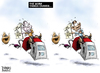 Cartoon: Gas Pump Bronco 12 (small) by karlwimer tagged gas pump bush obama cowboy business politics