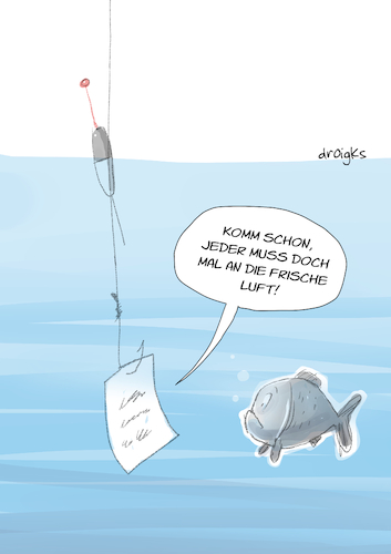 Cartoon: mal frische Luft schnappen (medium) by droigks tagged frischluft,gesundheit,angeln,fisch,petri,heil,wurm,köder,droigks,fischfang,frischluft,gesundheit,angeln,fisch,petri,heil,wurm,köder,droigks,fischfang