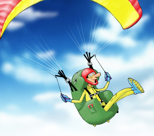 Paragliding cartoon clearance