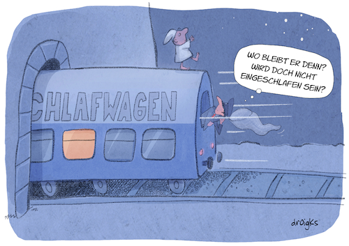 Cartoon: Somnambulismus (medium) by droigks tagged somnambulismus,schlafwandeln,schlafwagen,bahn,bahnfahrt,nachtzug,schlafwandler,tunnel,deutsche,zugbegleiter,somnambulismus,schlafwandeln,schlafwagen,bahn,bahnfahrt,nachtzug,schlafwandler,tunnel,deutsche,zugbegleiter