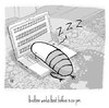 Cartoon: birdbee - afternoon (small) by birdbee tagged birdbee,sleep,tired,nap,computer,zzz