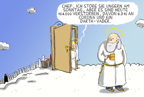 Cartoon: heute verstorben (medium) by leopold maurer tagged verstorben,tote,david,prowse,darth,vader,corona,verstorben,tote,david,prowse,darth,vader,corona