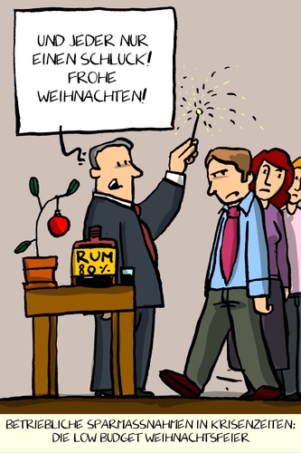 Cartoon: low budget weihnachtsfeier (medium) by leopold maurer tagged weihnachtsfeier,weihnachten,chef,büro,low,budget,rum,kerze,sparmassnahmen,kürzungen,weihnachtsfeier,weihnachten,chef,büro,low,budget,rum,kerze,sparmassnahmen,kürzungen