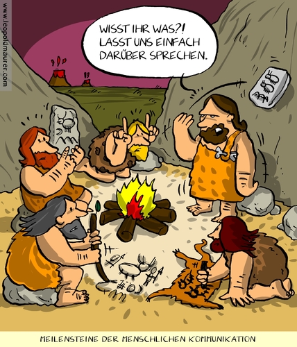 Cartoon: Meilensteine der Kommunikation (medium) by leopold maurer tagged kommunikation,strategie,teamarbeit,projekt,diskussion,kommunikation,strategie,teamarbeit,projekt,diskussion