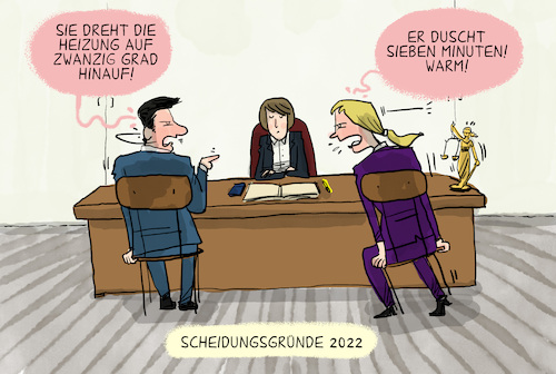 Cartoon: Scheidungsgründe 2022 (medium) by leopold maurer tagged scheidung,paar,beziehung,energie,sparen,heizung,zurückdrehen,duschen,warm,baden,inflation,teuerung,anwalt,richter,mann,frau,leopold,maurer,karikatur,cartoon,scheidung,paar,beziehung,energie,sparen,heizung,zurückdrehen,duschen,warm,baden,inflation,teuerung,anwalt,richter,mann,frau,leopold,maurer,karikatur,cartoon