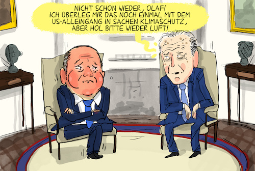 Cartoon: Scholz-Reise nach Washington (medium) by leopold maurer tagged scholz,olaf,kanzler,deutschland,usa,joe,biden,präsident,treffen,washington,besprechung,ukraine,krieg,waffen,lieferung,westen,nato,partner,leopard,abrams,panzer,klimaschutz,subventionen,verhandlung,luft,anhalten,durchsetzen,inflation,reduction,act,leopold,maurer,cartoon,karikatur,scholz,olaf,kanzler,deutschland,usa,joe,biden,präsident,treffen,washington,besprechung,ukraine,krieg,waffen,lieferung,westen,nato,partner,leopard,abrams,panzer,klimaschutz,subventionen,verhandlung,luft,anhalten,durchsetzen,inflation,reduction,act,leopold,maurer,cartoon,karikatur