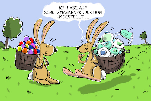 schutzmasken osterhase