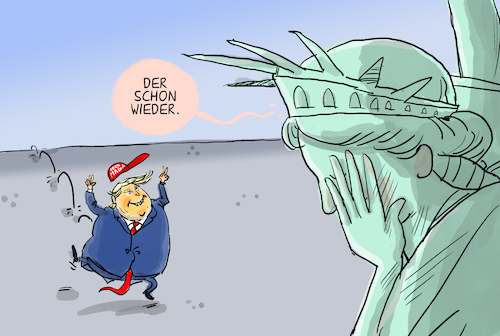 Cartoon: Trump erklärt sich zum Sieger (medium) by leopold maurer tagged usa,trump,harris,praesidenschaftskandidat,wahl,sieger,freiheitsstatue,donald,wieder,leopold,maurer,cartoon,karikatur,usa,trump,harris,praesidenschaftskandidat,wahl,sieger,freiheitsstatue,donald,wieder,leopold,maurer,cartoon,karikatur