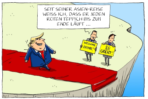 trump und der rote teppich