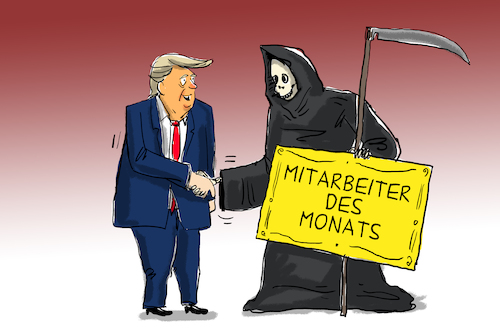 Cartoon: trump wahlkampf 2020 (medium) by leopold maurer tagged trump,usa,wahlkampf,tusla,wahlveranstaltung,corona,covid,trump,usa,wahlkampf,tusla,wahlveranstaltung,corona,covid