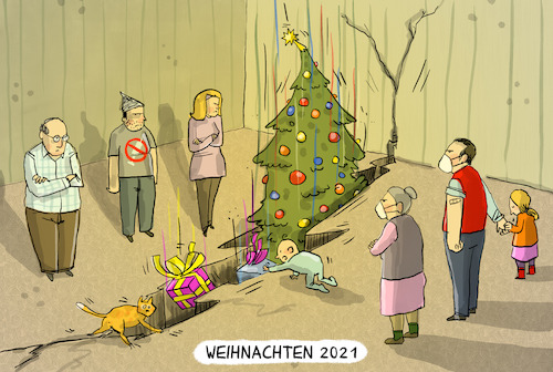 Cartoon: Weihnachten 2021 (medium) by leopold maurer tagged weihnachten,2021,riss,gesellschaft,impfgegner,corona,covid,pandemie,impfung,massnahmen,coronaleugner,familie,leopold,maurer,cartoon,karikatur,weihnachten,2021,riss,gesellschaft,impfgegner,corona,covid,pandemie,impfung,massnahmen,coronaleugner,familie,leopold,maurer,cartoon,karikatur