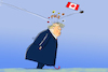 Cartoon: Trump und Kanada (small) by leopold maurer tagged trump,usa,kanada,neuer,bundesstaat,grenze,ablehnung,verwunderung,imperialismus,irrsinn,wahnsinn,donald,präsident,puck,eishockey,erwiderung,absage,premier,trudeau,leopold,maurer,cartoon,karikatur