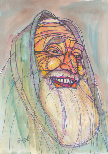 Cartoon: Sheikh Ahmed Yassin (medium) by omar seddek mostafa tagged sheikh,ahmed,yassin