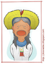 Cartoon: Cacique Raoni Metuktire (small) by Freelah tagged raoni,indio,brasileiro