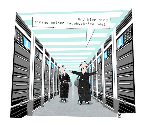 Cartoon: Datenspeicher (medium) by Jan Rieckhoff tagged datenspeicher,cloud,großrechner,server,computer,speicher,facebook,freunde,follower,like,unpersönlich,entfremdung,kommunikation,elektronisch,digital,virtuellcartoon,karikatur,witz,jan,rieckhoff,datenspeicher,cloud,großrechner,server,computer,speicher,facebook,freunde,follower,like,unpersönlich,entfremdung,kommunikation,elektronisch,digital,virtuellcartoon,karikatur,witz,jan,rieckhoff