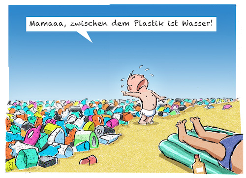 Cartoon: Kleinkind (medium) by Jan Rieckhoff tagged plastik,plastiktüte,kunststoff,abfall,muell,meer,weltmeere,pazifik,atlantik,ozean,strand,umwelt,verschmutzung,recycling,umweltbelastung,natur,klima,co2,treibhausgase,atmosphäre,erde,gaia,umweltbewusstsein,cartoon,witz,comic,karikatur,jan,rieckhoff,plastik,plastiktüte,kunststoff,abfall,muell,meer,weltmeere,pazifik,atlantik,ozean,strand,umwelt,verschmutzung,recycling,umweltbelastung,natur,klima,co2,treibhausgase,atmosphäre,erde,gaia,umweltbewusstsein,cartoon,witz,comic,karikatur,jan,rieckhoff