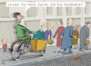 Cartoon: Radfahrer (small) by Jan Rieckhoff tagged radfahrer,transport,transportmittel,individual,verkehr,verkehrsmittel,verkehrsteilnehmer,verkehrsweg,fahrrad,rad,lastenrad,radler,velo,city,stadt,radweg,fußweg,gehweg,bürgersteig,trottoir,fußgänger,passant,rücksicht,rücksichtslos,comic,cartoon,witz,karikatur,jan,rieckhoff