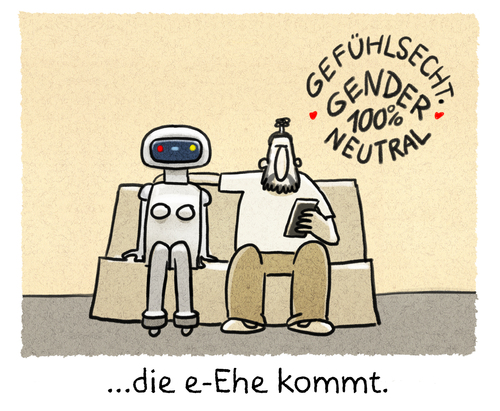 Cartoon: ... (medium) by markus-grolik tagged elektronisch,ehe,liebe,mann,frau,roboter,zukunft,elektronisch,ehe,liebe,mann,frau,roboter,zukunft