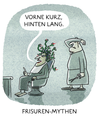 Cartoon: ... (medium) by markus-grolik tagged frisur,frisör,haare,mythen,vokuhila,antike,frisur,frisör,haare,mythen,vokuhila,antike