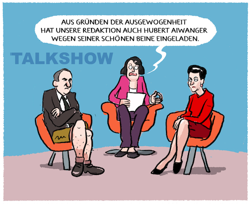 Cartoon: Aiwanger und Wagenknechts Beine (medium) by markus-grolik tagged hubert,aiwanger,sahra,wagenknechts,beine,talk,show,einladung,talkshow,zdf,ard,fw,freie,waehler,bsw,wahlkampf,bayern,deutschland,hubert,aiwanger,sahra,wagenknechts,beine,talk,show,einladung,talkshow,zdf,ard,fw,freie,waehler,bsw,wahlkampf,bayern,deutschland