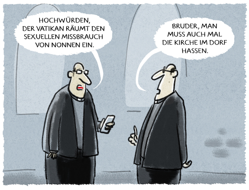 Cartoon: ...Aufklärung.. (medium) by markus-grolik tagged missbrauch,nonnen,papst,franziskus,kloster,kirche,rom,vatikan,nonnenmissbrauch,missbrauch,nonnen,papst,franziskus,kloster,kirche,rom,vatikan,nonnenmissbrauch