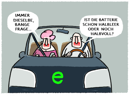 Cartoon: Batteriefrage (medium) by markus-grolik tagged auto,batterie,ladekapazitaet,reichweite,elektroauto,ladenetz,ladeinfrastruktur,ausbau,mobiltaet,elektroautos,esuv,elektroantrieb,halbleer,halbvoll,auto,batterie,ladekapazitaet,reichweite,elektroauto,ladenetz,ladeinfrastruktur,ausbau,mobiltaet,elektroautos,esuv,elektroantrieb,halbleer,halbvoll