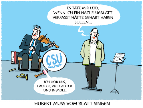 Cartoon: Bayern.... (medium) by markus-grolik tagged aiwanger,soeder,freie,waehler,wahlkampf,csu,bayern,landtagswahl,flugblatt,naziflugblatt,schulranzen,staatsregierung,staatskanzlei,sueddeutsche,zeitung,instrumente,aigner,aiwanger,soeder,freie,waehler,wahlkampf,csu,bayern,landtagswahl,flugblatt,naziflugblatt,schulranzen,staatsregierung,staatskanzlei,sueddeutsche,zeitung,instrumente,aigner