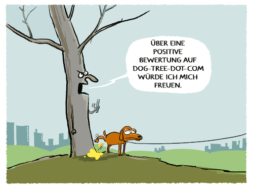 Cartoon: Review... (medium) by markus-grolik tagged bewertungen,internet,dienstleistung,hunde,baum,hund,dog,tree,online,plattformen,anbieter,bewertungen,internet,dienstleistung,hunde,baum,hund,dog,tree,online,plattformen,anbieter