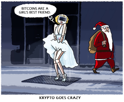 Cartoon: Bitcoin geht durch die Decke... (medium) by markus-grolik tagged bitcoinkurs,bitcoin,krypto,waehrung,banken,finanzen,usa,trump,musk,tech,fintech,kurs,kursgewinne,zins,leitzins,sparer,anleger,bitcoinkurs,bitcoin,krypto,waehrung,banken,finanzen,usa,trump,musk,tech,fintech,kurs,kursgewinne,zins,leitzins,sparer,anleger