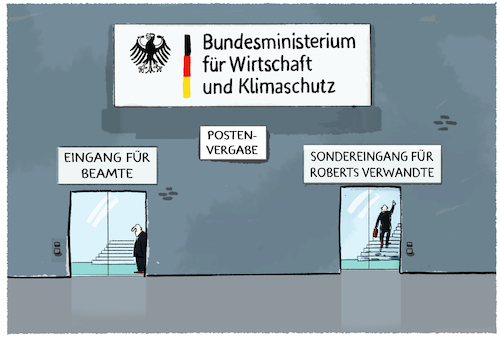 Cartoon: BMWK-Fassade... (medium) by markus-grolik tagged habeck,robert,wirtschaftsminister,vetternwirtschaft,gruene,postenvergabe,transparenz,wirtschaftsministerium,deutschland,ausschreibung,beamtenlaufbahn,verwaltung,amt,korruption,bmwk,habeck,robert,wirtschaftsminister,vetternwirtschaft,gruene,postenvergabe,transparenz,wirtschaftsministerium,deutschland,ausschreibung,beamtenlaufbahn,verwaltung,amt,korruption,bmwk