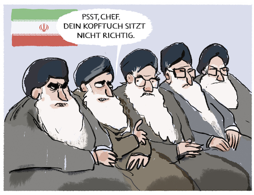 Cartoon: Chamenei.. (medium) by markus-grolik tagged iran,kopftuch,islam,machthaber,sittenpolizei,raisi,islamischen,republik,oberhaupt,ali,chamenei,sittenwaechter,mann,frau,iran,kopftuch,islam,machthaber,sittenpolizei,raisi,islamischen,republik,oberhaupt,ali,chamenei,sittenwaechter,mann,frau