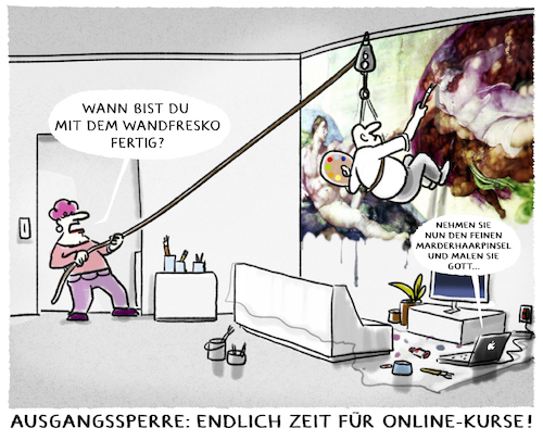 Cartoon: D.I.Y.... (medium) by markus-grolik tagged hobbymaler,wandfresko,anleitung,fernkurs,kurs,internetkurs,langeweile,homeoffice,anstrengung,ehepaar,wohnzimmer,kontaktsperre,hobby,malen,diy,youtube,tuturial,online,fresko,ausgangssperre,stay,at,home,hobbymaler,wandfresko,anleitung,fernkurs,kurs,internetkurs,langeweile,homeoffice,anstrengung,ehepaar,wohnzimmer,kontaktsperre,hobby,malen,diy,youtube,tuturial,online,fresko,ausgangssperre,stay,at,home