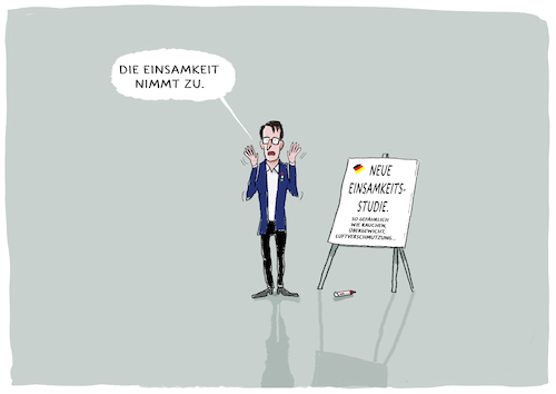 Cartoon: Einsamer Rufer... (medium) by markus-grolik tagged warnzeichen,einsamkeit,deutschland,einsamkeitsstudie,gesundheit,bertelkemann,spd,ampel,familienministerin,paus,lauterbach,gesundheitsminister,warnzeichen,einsamkeit,deutschland,einsamkeitsstudie,gesundheit,bertelkemann,spd,ampel,familienministerin,paus,lauterbach,gesundheitsminister