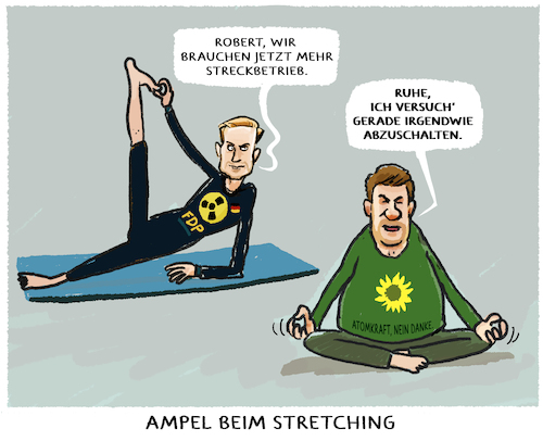 Cartoon: German-Power-Stretching (medium) by markus-grolik tagged ampel,akw,atomstrom,strompreis,energiekrise,deutschland,laufzeit,stresstest,habeck,fdp,gruene,lindner,cdu,merz,ampel,akw,atomstrom,strompreis,energiekrise,deutschland,laufzeit,stresstest,habeck,fdp,gruene,lindner,cdu,merz