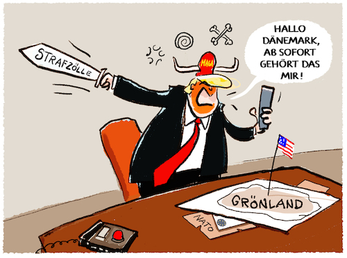 Cartoon: Grönland... (medium) by markus-grolik tagged mette,frederiksen,maga,donald,trump,daenemark,groenland,strafzoelle,annektion,usa,rohstoffe,nato,eu,europa,buendnisse,westen,mette,frederiksen,maga,donald,trump,daenemark,groenland,strafzoelle,annektion,usa,rohstoffe,nato,eu,europa,buendnisse,westen