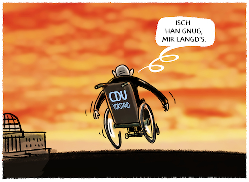 Cartoon: Ha noi... (medium) by markus-grolik tagged wolfgang,schaeuble,parteivorstand,cdu,csu,deutschland,union,bundestagspraesident,rueckzug,wolfgang,schaeuble,parteivorstand,cdu,csu,deutschland,union,bundestagspraesident,rueckzug