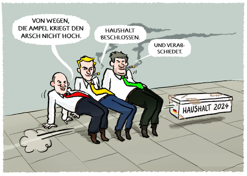 Cartoon: Haushalt 2024... (medium) by markus-grolik tagged ampel,fdp,spd,gruene,bundesregierung,scholz,lindner,habeck,bundesfinanzamt,bundeskanzler,bundeswirtschaftsminister,bundeshaushalt,beschluss,deutschland,haushalt,2024,cannabis,legalisierung,ampel,fdp,spd,gruene,bundesregierung,scholz,lindner,habeck,bundesfinanzamt,bundeskanzler,bundeswirtschaftsminister,bundeshaushalt,beschluss,deutschland,haushalt,2024,cannabis,legalisierung