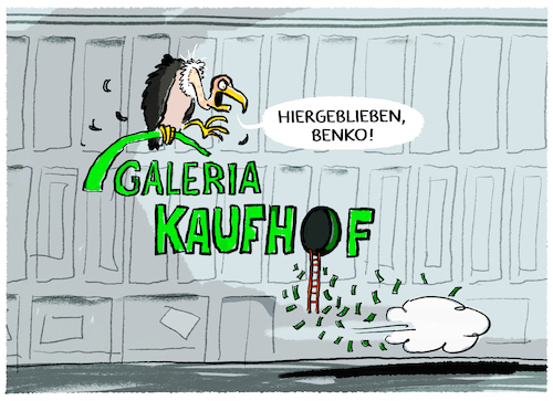 Cartoon: Immobilienkönig Rene Benko (medium) by markus-grolik tagged signa,immobilien,rene,benko,pleite,insolvenzverfahren,alsterhaus,galeria,kaufhof,karstadt,kadewe,staatshilfen,insolvenz,vorstand,finanzen,signa,immobilien,rene,benko,pleite,insolvenzverfahren,alsterhaus,galeria,kaufhof,karstadt,kadewe,staatshilfen,insolvenz,vorstand,finanzen