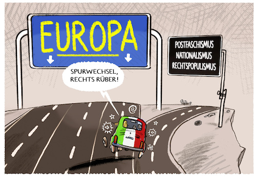 Italien in der Rechtskurve...